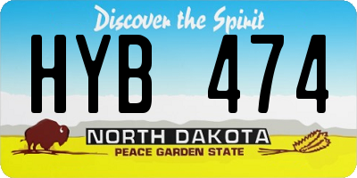 ND license plate HYB474
