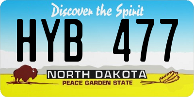 ND license plate HYB477