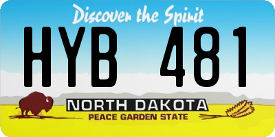 ND license plate HYB481