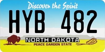ND license plate HYB482