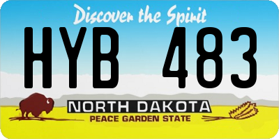 ND license plate HYB483