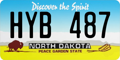 ND license plate HYB487
