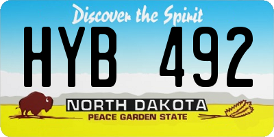 ND license plate HYB492