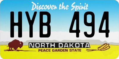 ND license plate HYB494
