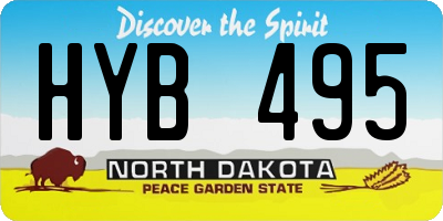 ND license plate HYB495