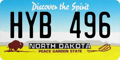 ND license plate HYB496