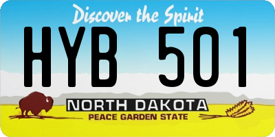 ND license plate HYB501