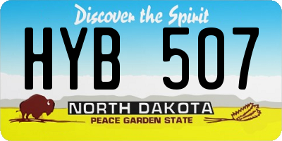 ND license plate HYB507