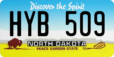 ND license plate HYB509