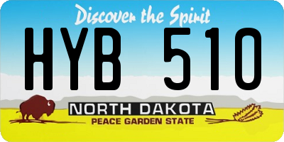 ND license plate HYB510