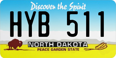 ND license plate HYB511