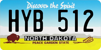ND license plate HYB512