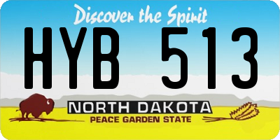 ND license plate HYB513