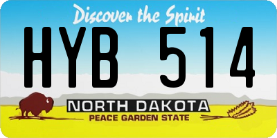 ND license plate HYB514