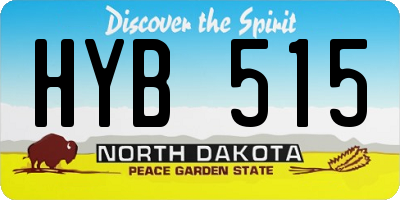 ND license plate HYB515