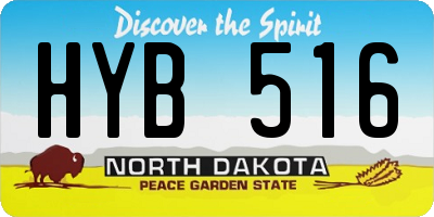 ND license plate HYB516
