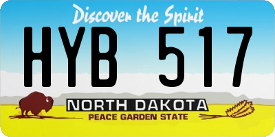 ND license plate HYB517