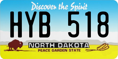 ND license plate HYB518