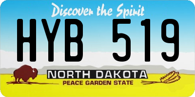 ND license plate HYB519