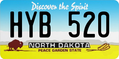 ND license plate HYB520
