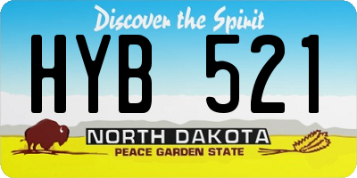 ND license plate HYB521