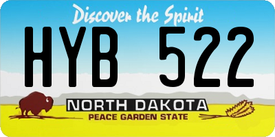 ND license plate HYB522