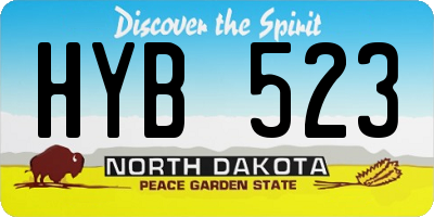 ND license plate HYB523