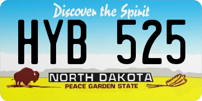 ND license plate HYB525