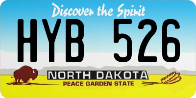 ND license plate HYB526