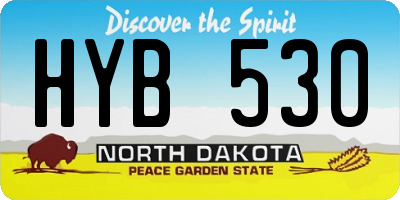 ND license plate HYB530