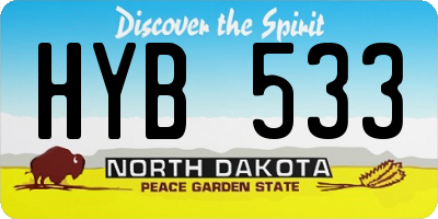 ND license plate HYB533
