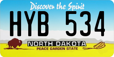 ND license plate HYB534
