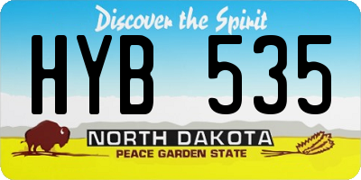ND license plate HYB535