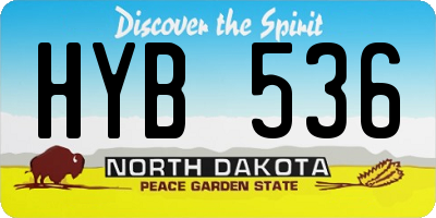 ND license plate HYB536