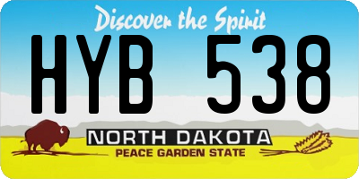 ND license plate HYB538