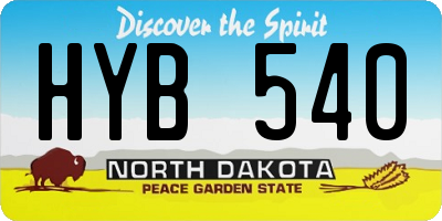 ND license plate HYB540