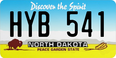 ND license plate HYB541