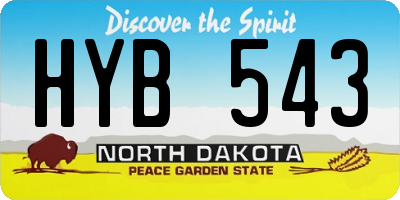 ND license plate HYB543