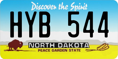 ND license plate HYB544