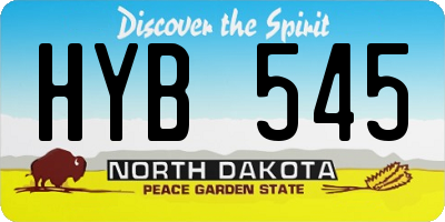 ND license plate HYB545