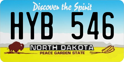 ND license plate HYB546