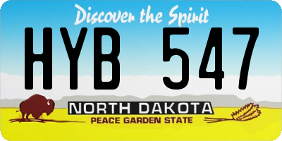 ND license plate HYB547