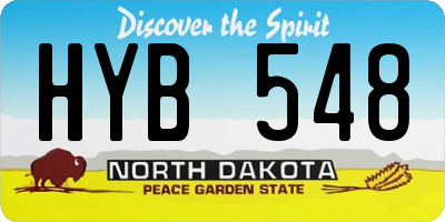 ND license plate HYB548