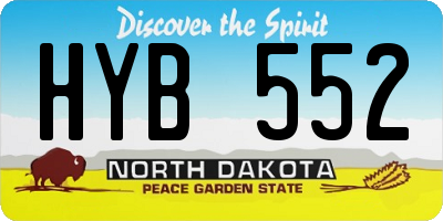 ND license plate HYB552
