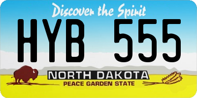 ND license plate HYB555