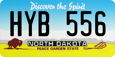 ND license plate HYB556