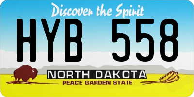 ND license plate HYB558