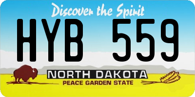 ND license plate HYB559