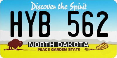 ND license plate HYB562