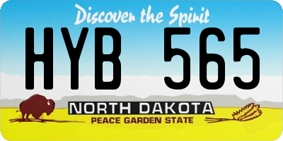 ND license plate HYB565